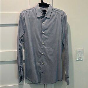 H&M Blue Tailored Dress Shirt with Crisp Fabric
